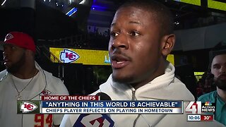 Chiefs player reflects on playing in hometown