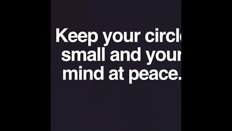 Keep your circle small