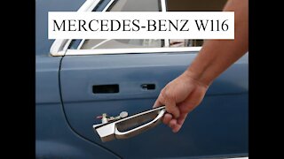 Mercedes Benz W116 - How to remove the rear door handle DIY