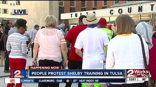 People protest Betty Shelby training in Tulsa