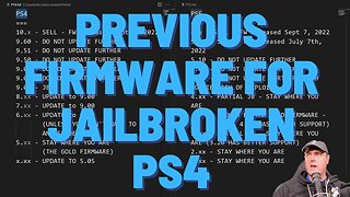 What Is the Minimum and Previous Firmware Version Your Jailbroken PS4 Can Go Back To?