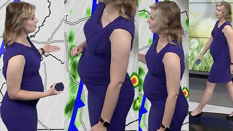 Pregnant PAWG Hannah's Belly Turns (4/15/23) Big belly weather girl