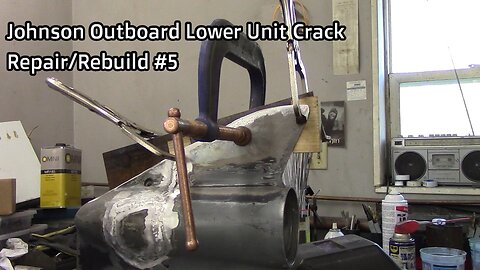 Johnson Outboard Lower Unit Crack Repair/Rebuild #5