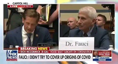 Dr. Rich McCormick grills Fauci on pressuring people to get vaccinated by threatening their jobs.