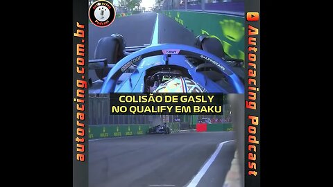 BATIDA DE PIERRE GASLY NO QUALIFY DO GP DE BAKU AZERBAIJÃO F1 2023 #shorts