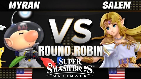 Armada | Myran (Olimar) vs. Salem (Peach/Zelda/Lucas) - Smash Ultimate MVG Round-Robin