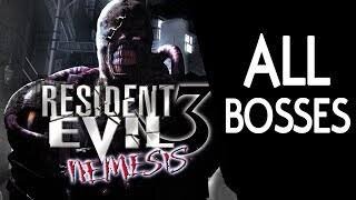 Resident Evil 3 - All Nemesis Encounters-Battles HD