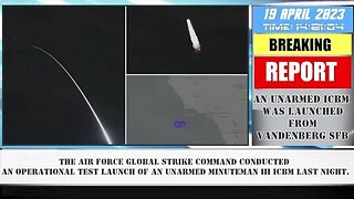The Air Force Global Strike Command conducted a test of an unarmed Minuteman III ICBM last night