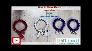 How to Make Easy DIY Elastic Bracelets with Natural Stones | #shorts