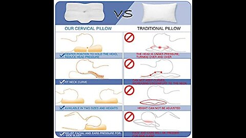 Elviros Cervical Bed Pillow