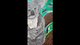 "Sweet Baby" Koala Acrylic Painting