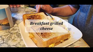 Breakfast grilled cheese #breakfast