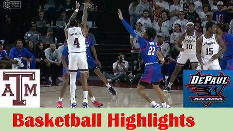 DePaul vs #21 Texas A&M Basketball Game Highlights 12 6 2023