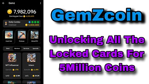 GemZcoin | Daily Combo Cards | Date 21 june 2024 | Claim 5M GemZ Coins