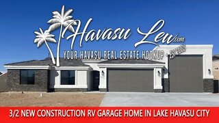 Lake Havasu New Construction RV Garage Home 3521 Regal Dr MLS 1023909