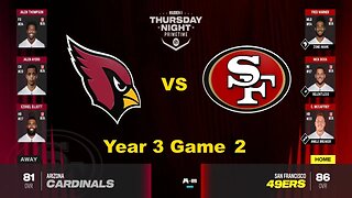 Madden 24 Year 2025 Game 2 Cardinals Vs 49ers | 3x speed