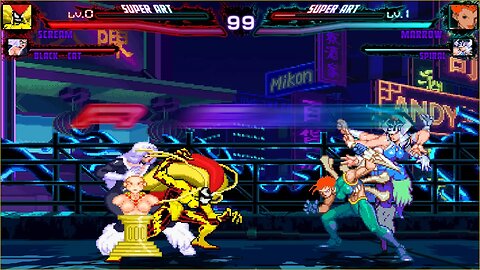 Mugen: Scream/Black Cat vs Marrow/Spiral