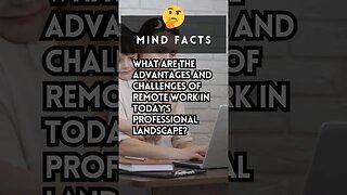 Mind Facts: Remote Work, Think About It? #workfromhome #youtubeshorts