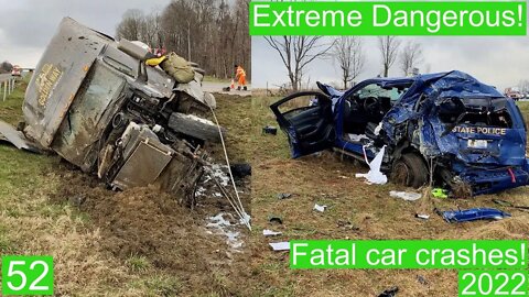 Extreme Dangerous! Fatal car crashes 52- 2022