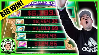 BIG WIN on The GREEN MACHINE Deluxe Slot Machine at the CASINO!!