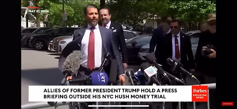 Donald Trump Jr,Allies of Ex-POTOUS Decry NYC Hush Money Trial Outside Hearing