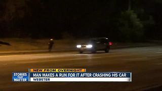 Man crashes on SR-94, nearly hit by car while running on freeway
