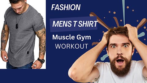 Mens T Shirt Muscle Gym Workout