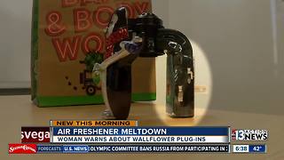 Woman warning about air freshner