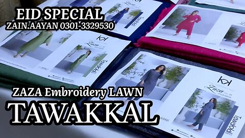 ZAZA LAWN TAWAKKAL VOL 2 Schiffli Embroidered Lawn 2PCS | ZAIN.AAYAN COLLECTION |
