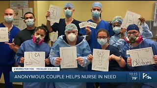 Anonymous couple helps nurse in need