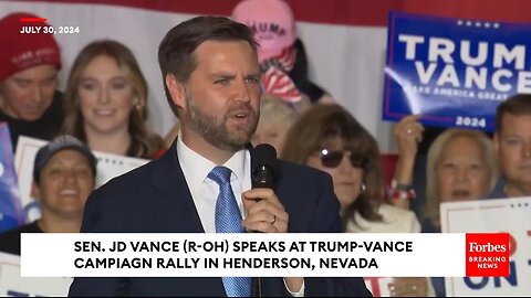 JD Vance Tears Into Kamala Harris During Fiery Remarks Before 'Fired Up' Nevada Crowd