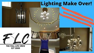 Lighting MAKEOVER! Changing Lights with 20 foot ceiling!