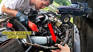 Fixing a Power Steering Hose in an OBS 7.3 POWESTROKE