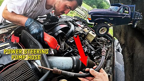 Fixing a Power Steering Hose in an OBS 7.3 POWESTROKE