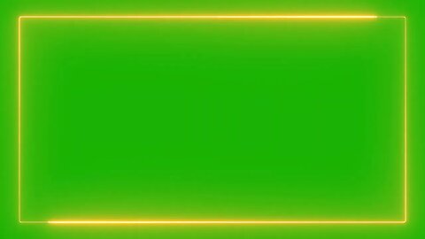 Orange Neon Border Green Screen Overlay Motion Graphics 4K 30fps Copyright Free