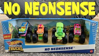 Hot Wheels Monster Trucks No Neonsense 4 Pack
