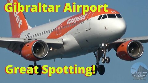 Very Close to Runway, easyJet Land/Taxi/Depart Gibraltar