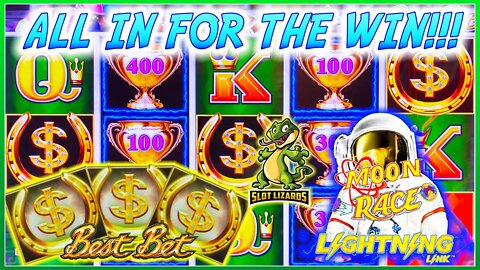 ALL IN! RACING TO TRY AND HIT A MOON SIZED WIN! Lightning Link Best Wager VS Moon Race Slot
