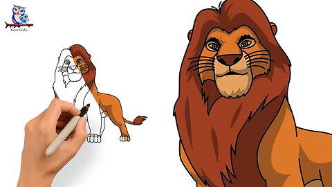 How to Draw Mufasa - The Lion King