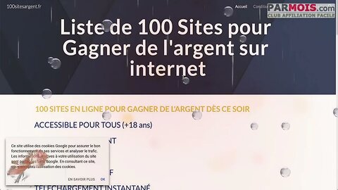 100 sites pour gagner de l'argent sur internet