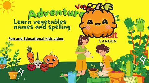 Vegetables names kids learning video about food