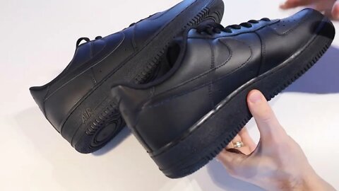 Nike Air Force 1 '07 Black on Black Sneakers Overview