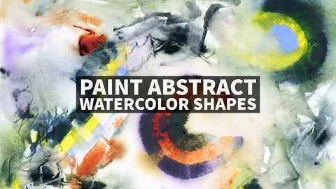 Abstract Painting with Credit Card | Watercolor Tutorial for Beginners
