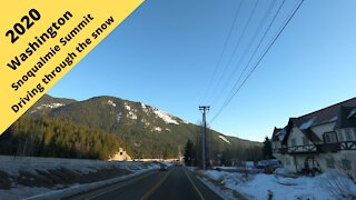 Washington: Snoqualmie Summit driving around in the snow