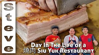 DAY in the LIFE of a CRISPY PORK Restaurant - Delicious CRISPY SIU YUK - STREET FOOD Malaysia 🇲🇾