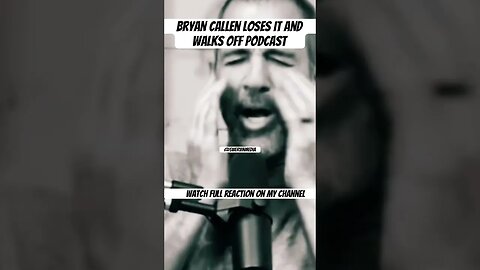Bryan Callen Loses it and walks off #comedian #joerogan #tfatk #thefighterandthekid #podcast #callen