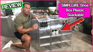 SIMPLGIRL Shoe Box Plastic Stackable