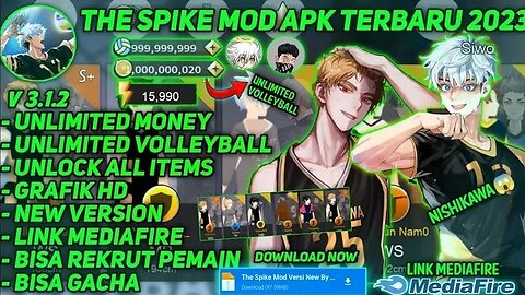 UPDATE!! THE SPIKE MOD APK V 3.1.2 UNLIMITED VOLLEYBALL & FULL