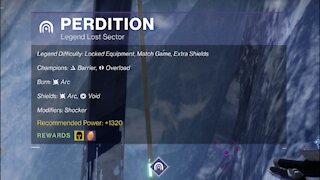 Destiny 2 Legend Lost Sector: Perdition 10-28-21