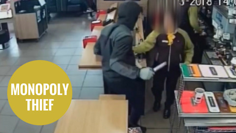 Knifeman storms into McDonalds and steals box of Monopoly stickers